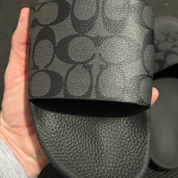 NWT Coach Men's Signature Coated Canvas Pool Slide - Picture 3 of 5